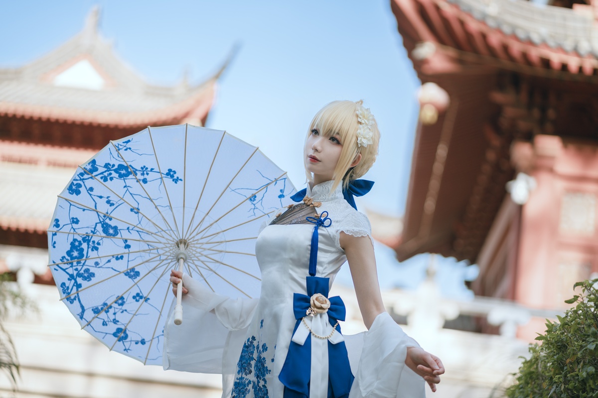图片[2]-封疆疆v – NO.04 saber 旗袍-COS世界