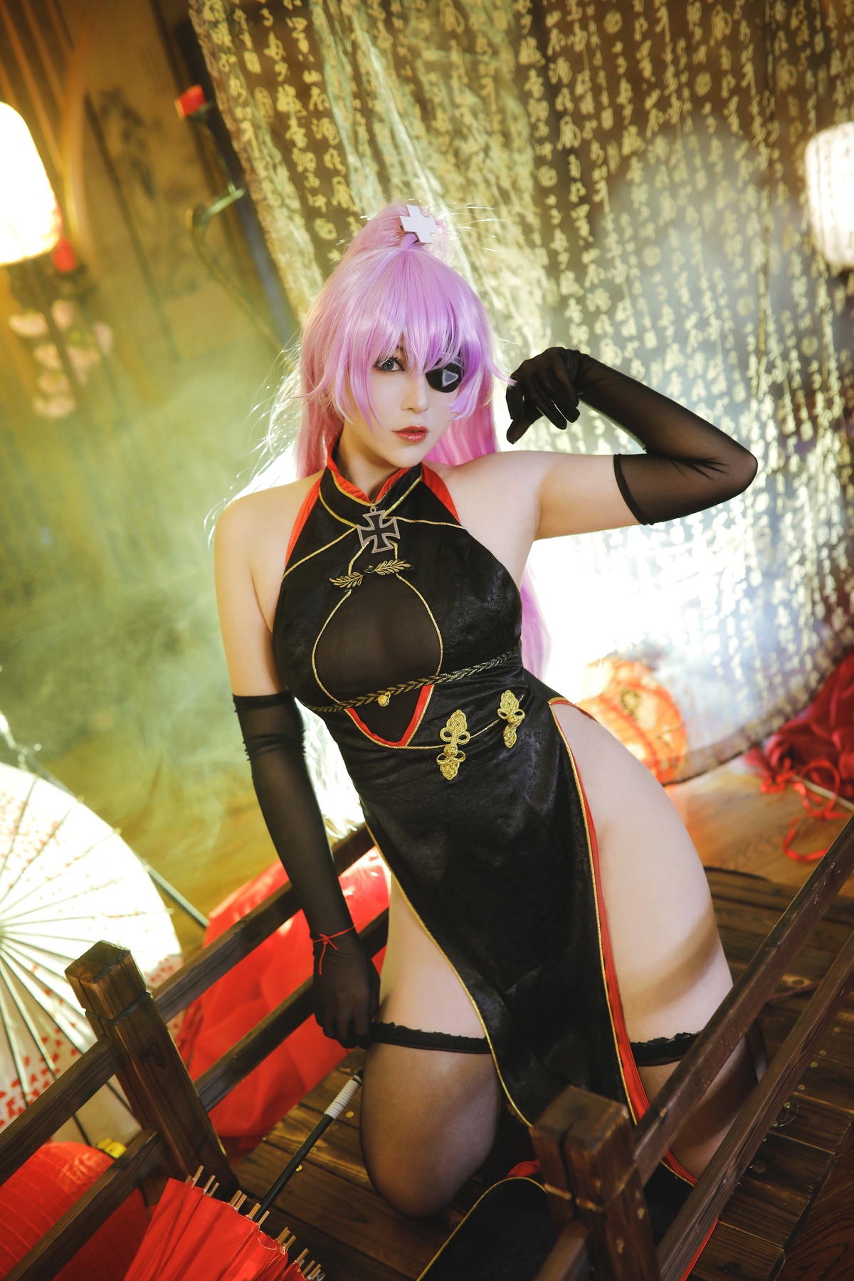 图片[3]-微博Coser@小容仔咕咕咕w NO.012 沙恩霍斯特旗袍-COS世界