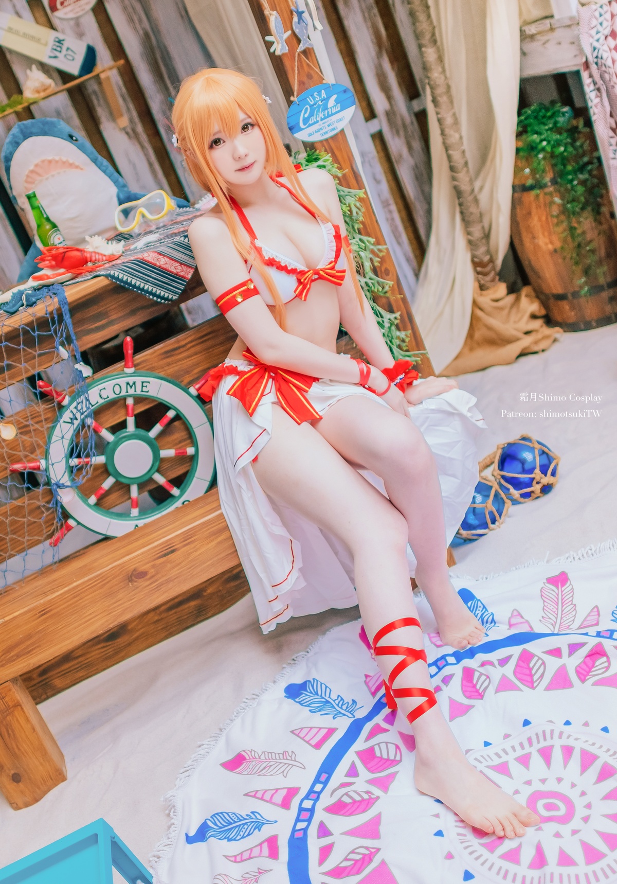 「cosplay」霜月shimo – NO.20 Asuna泳装-COS世界