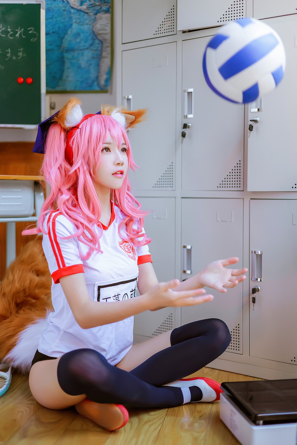 图片[4]-「微博萝莉」桜桃喵 103 玉藻前体操服-COS世界