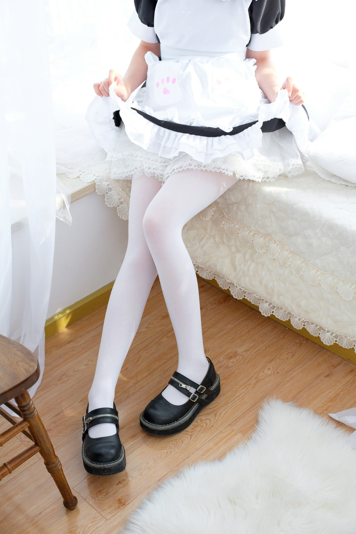 图片[5]-「网红萝莉」我才不是neko – NO.02 白丝女仆-COS世界