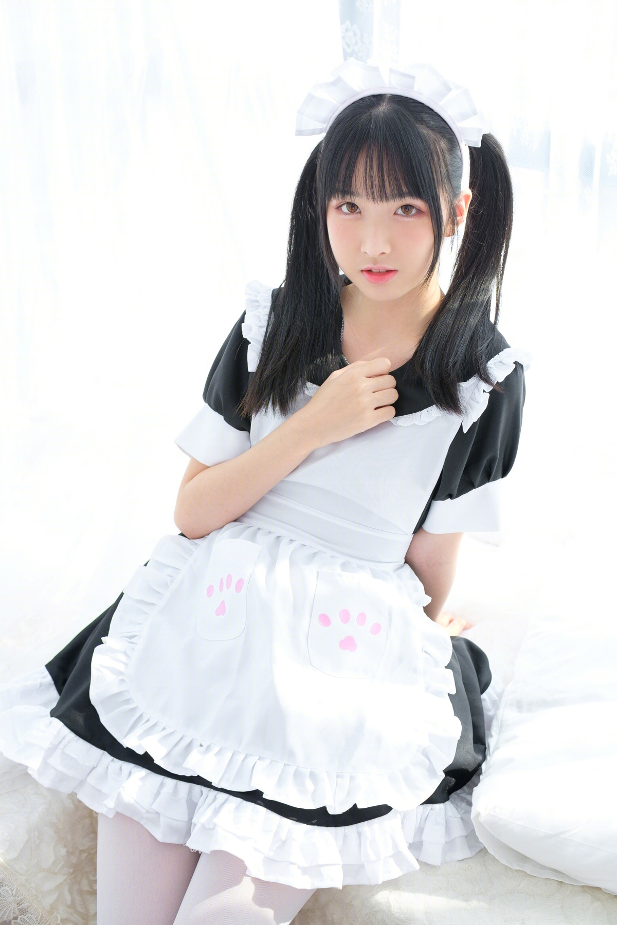 图片[4]-「网红萝莉」我才不是neko – NO.02 白丝女仆-COS世界