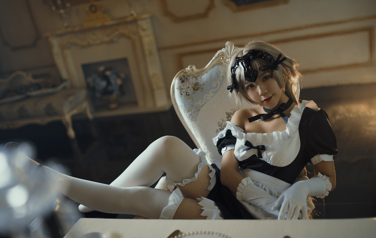 图片[5]-「动漫博主」蓝小沂KiKi NO.03 黑贞德女仆-COS世界