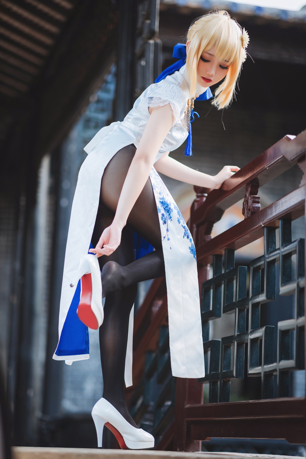 「知名coser」焖焖碳 – NO.01 saber旗袍-COS世界