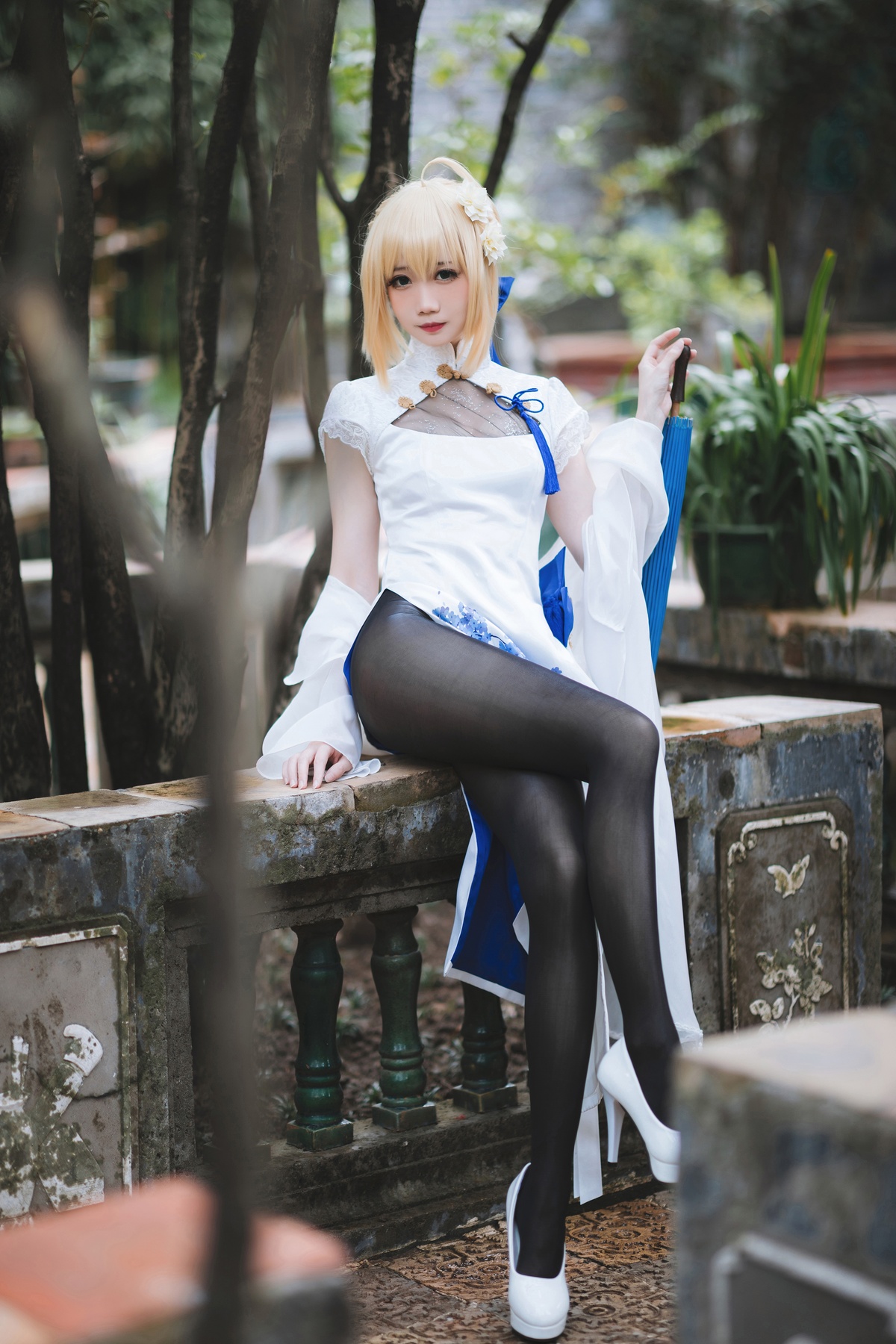 图片[4]-「知名coser」焖焖碳 – NO.01 saber旗袍-COS世界