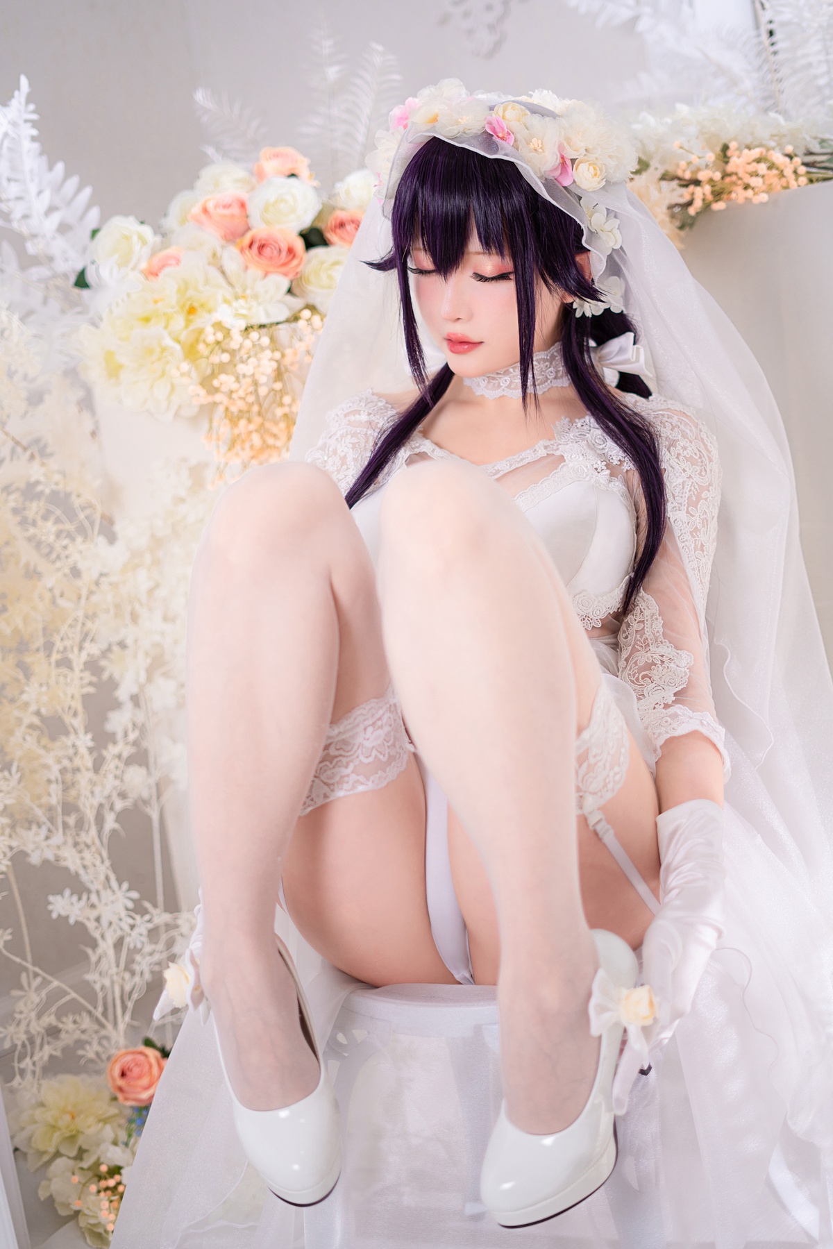 「微博Coser」星之迟迟 纯白と漆黑-吾妻-COS世界