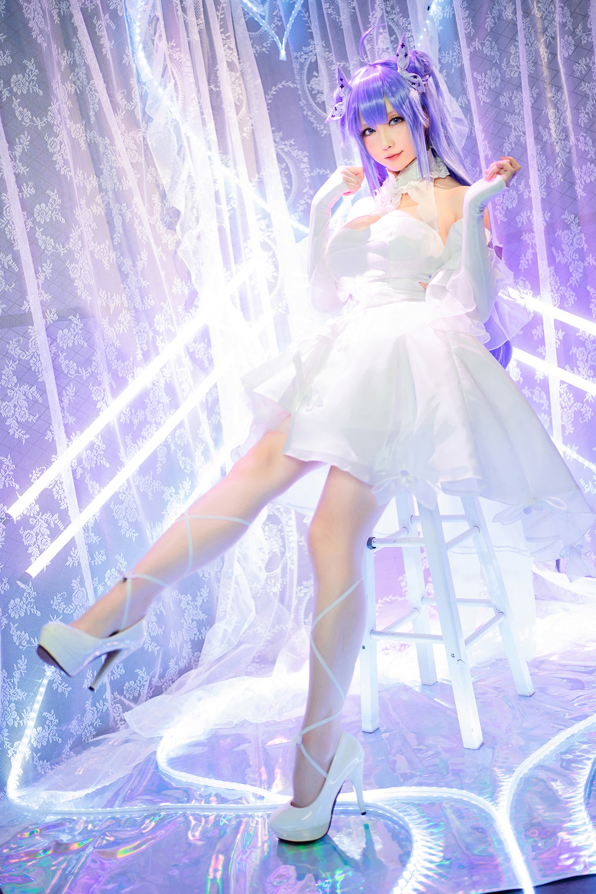 图片[3]-「微博Coser」星之迟迟 纯白と漆黑-独角兽-COS世界