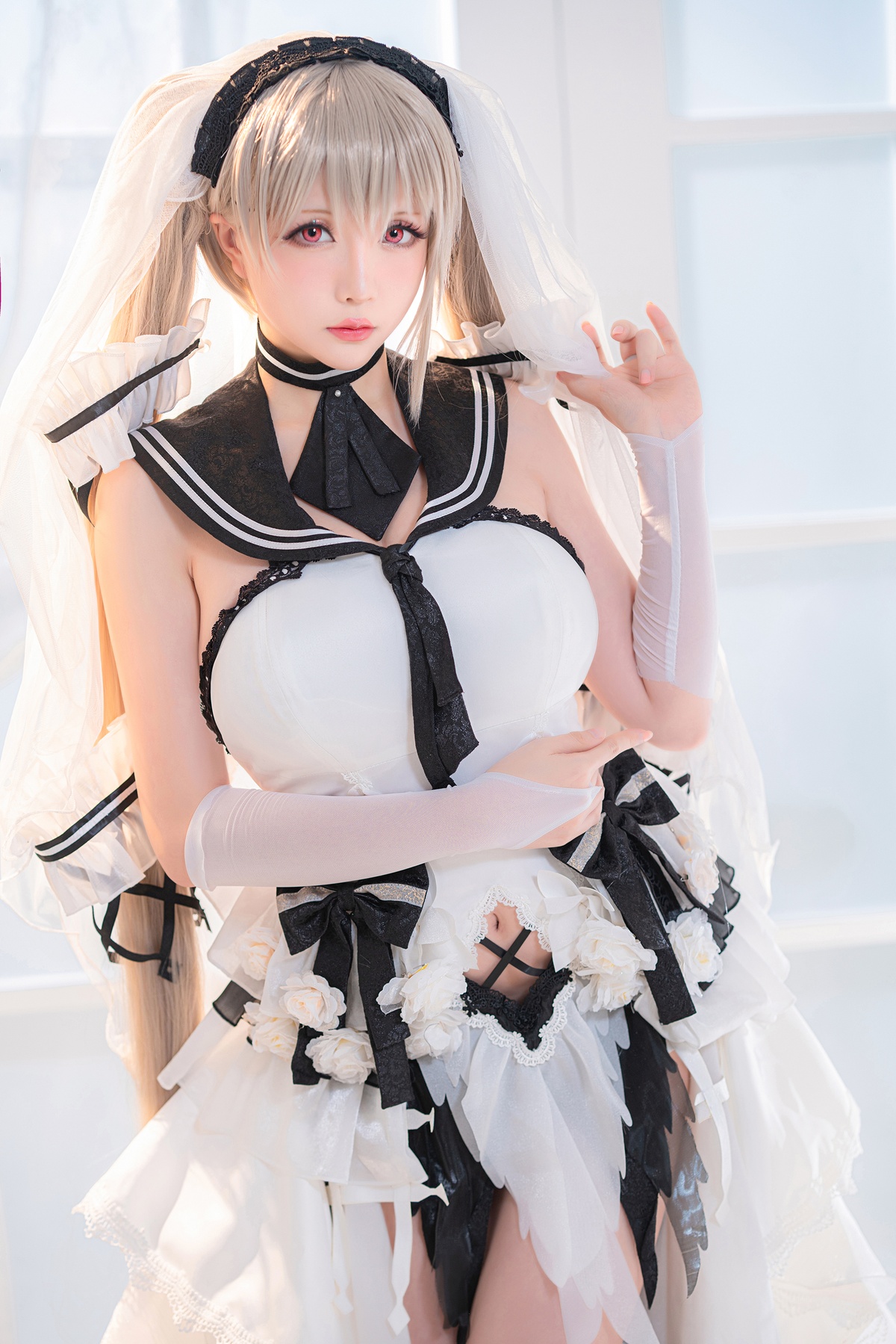 图片[2]-「微博Coser」星之迟迟 纯白と漆黑-可畏-COS世界