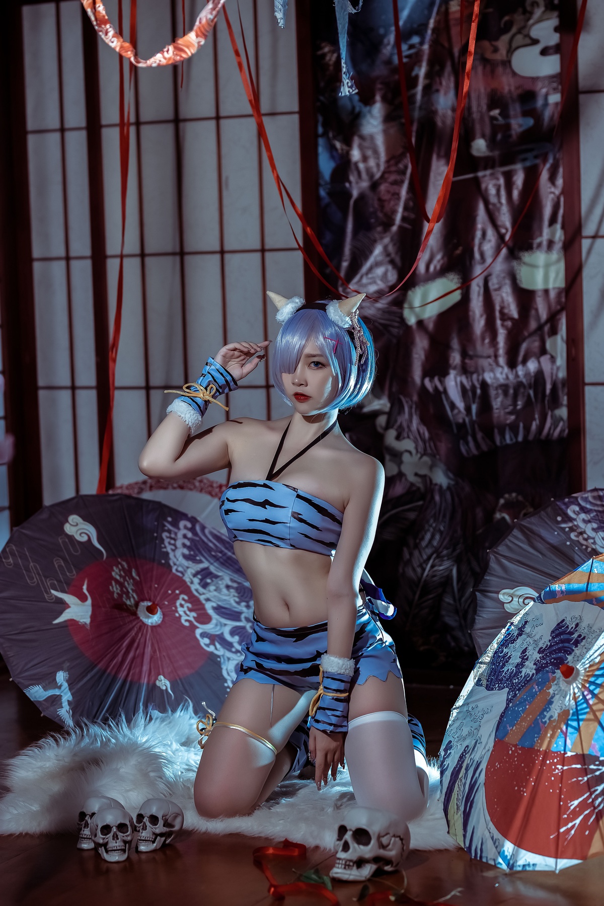 图片[4]-二佐Nisa – NO.114 蕾姆夏日鬼衣-COS世界