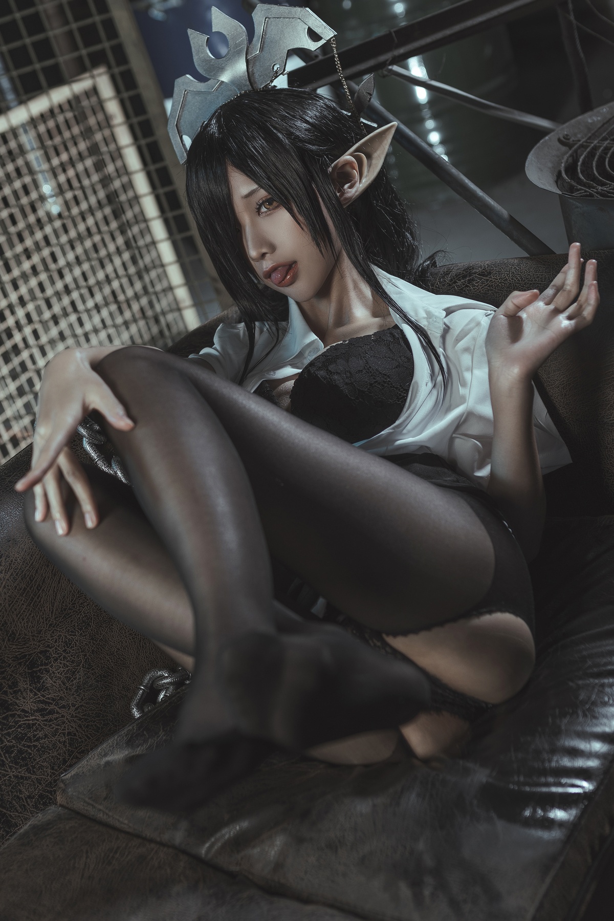 图片[3]-蠢沫沫 – NO.117 黑兽 女王之ol制服56p-COS世界