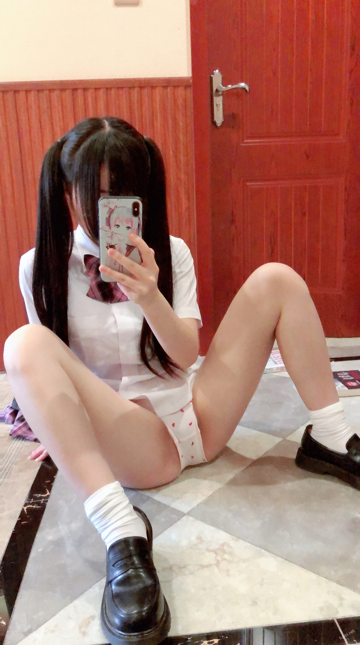 「网红萝莉」小野樱 – NO.06 草莓胖次与JK裙-COS世界