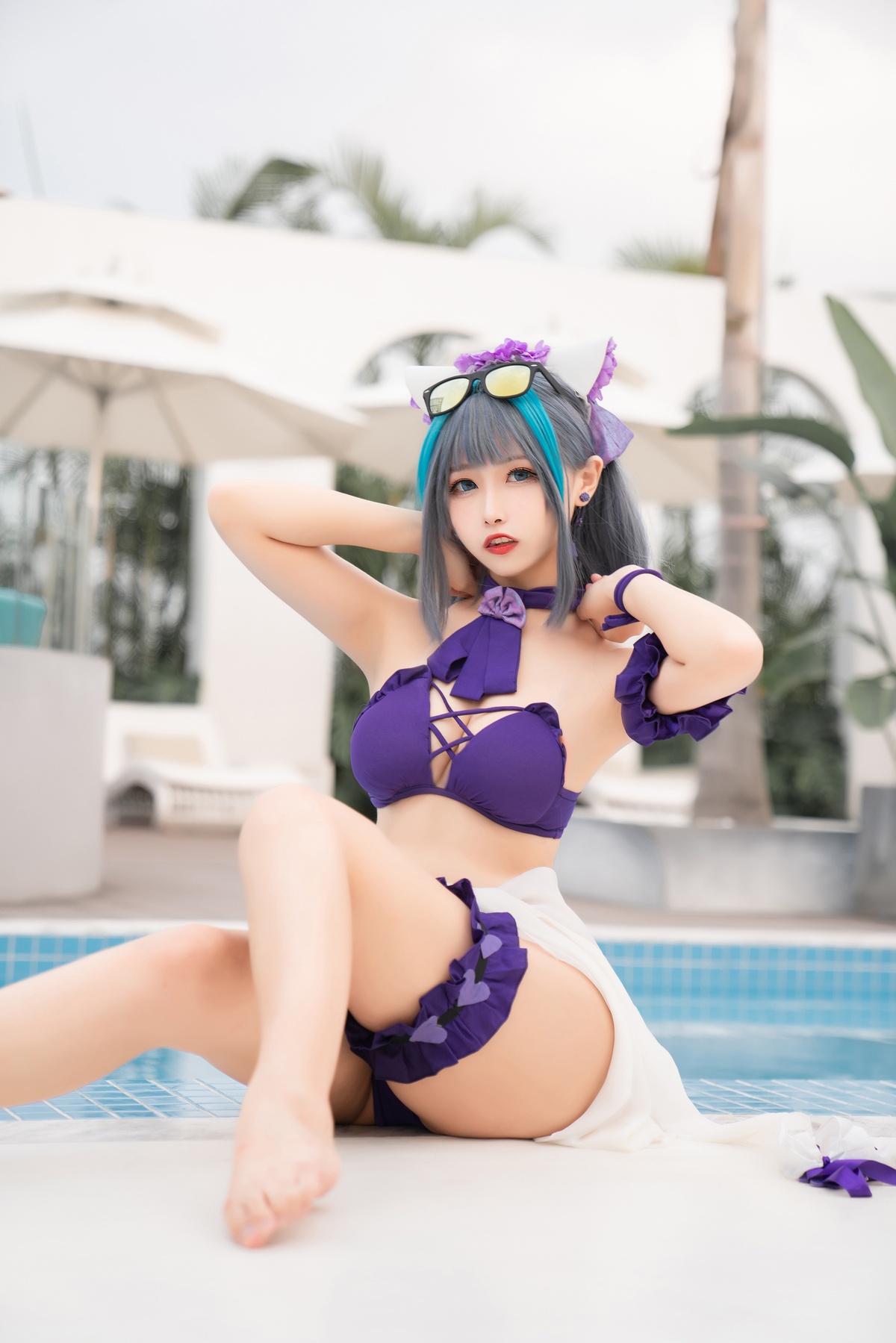 图片[2]-「微博红人」Momoko葵葵 – NO.17 柴郡水着-COS世界