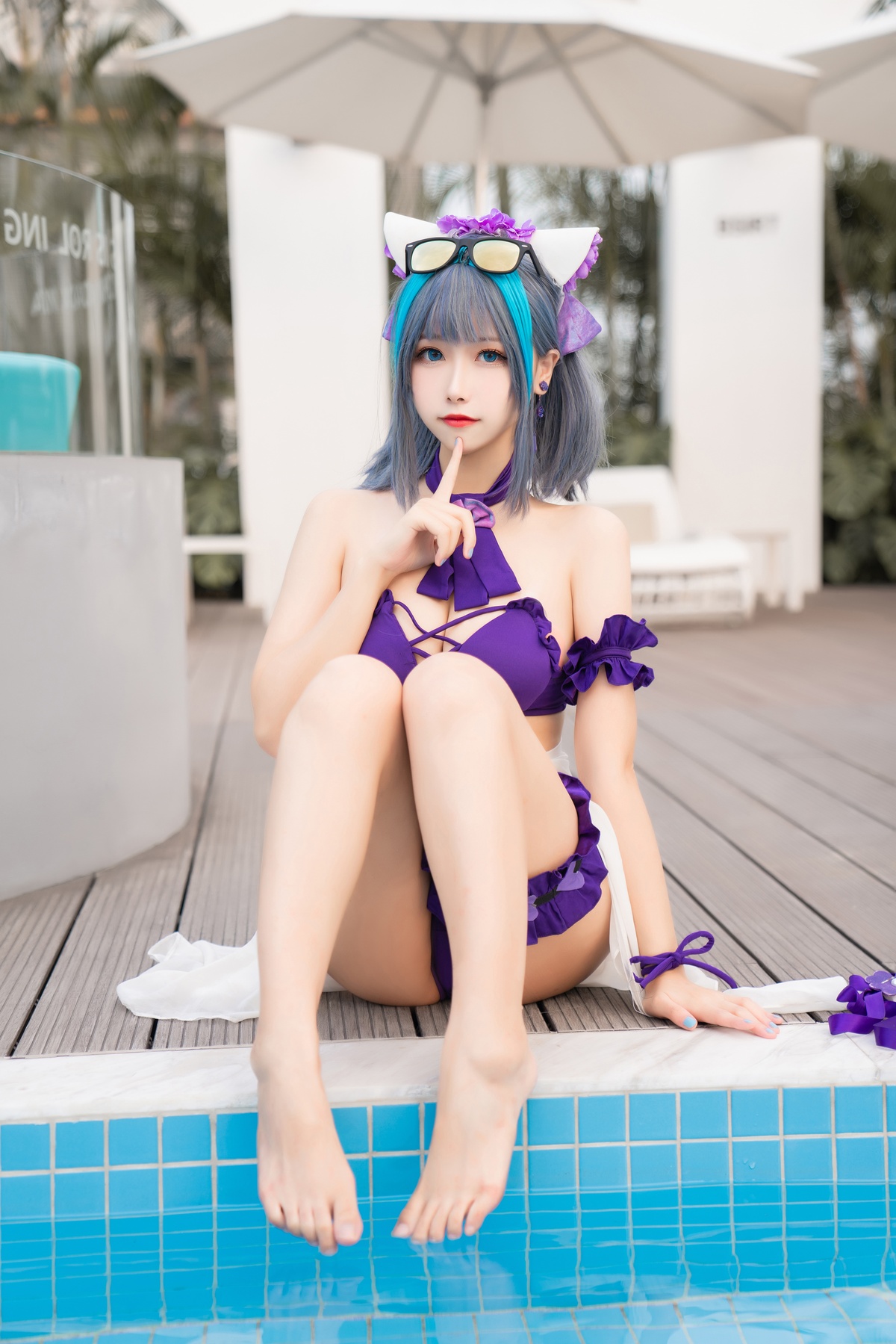 图片[4]-「微博红人」Momoko葵葵 – NO.17 柴郡水着-COS世界