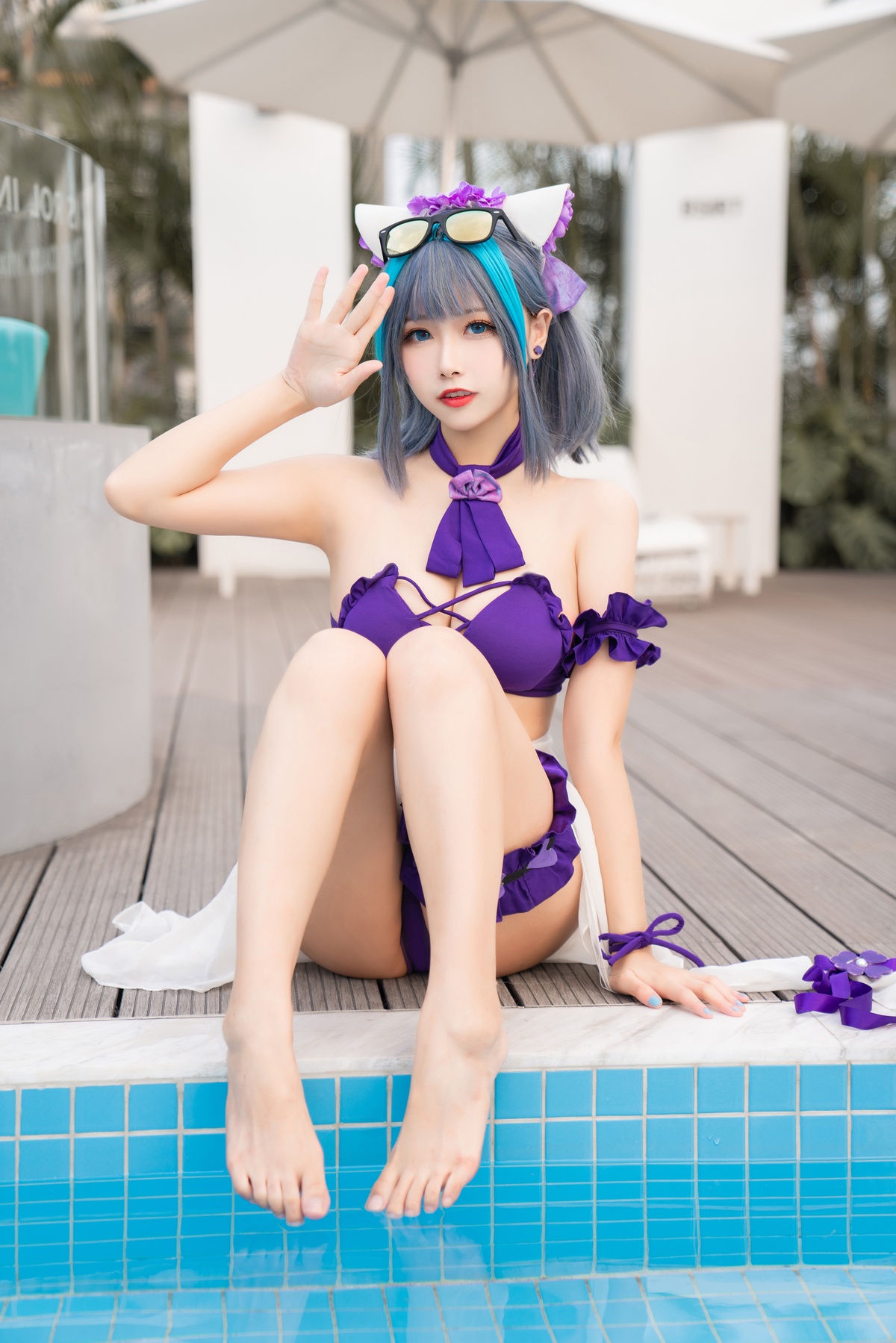 图片[5]-「微博红人」Momoko葵葵 – NO.17 柴郡水着-COS世界