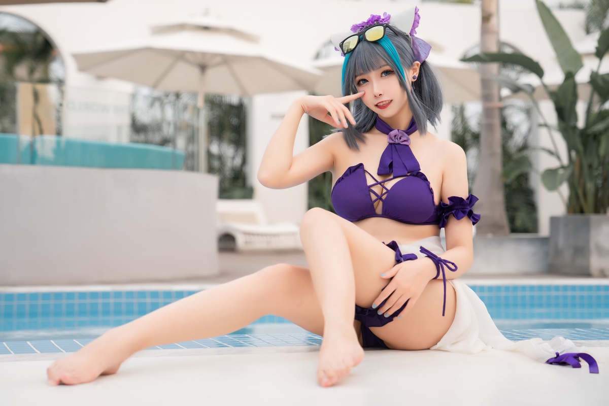 图片[3]-「微博红人」Momoko葵葵 – NO.17 柴郡水着-COS世界