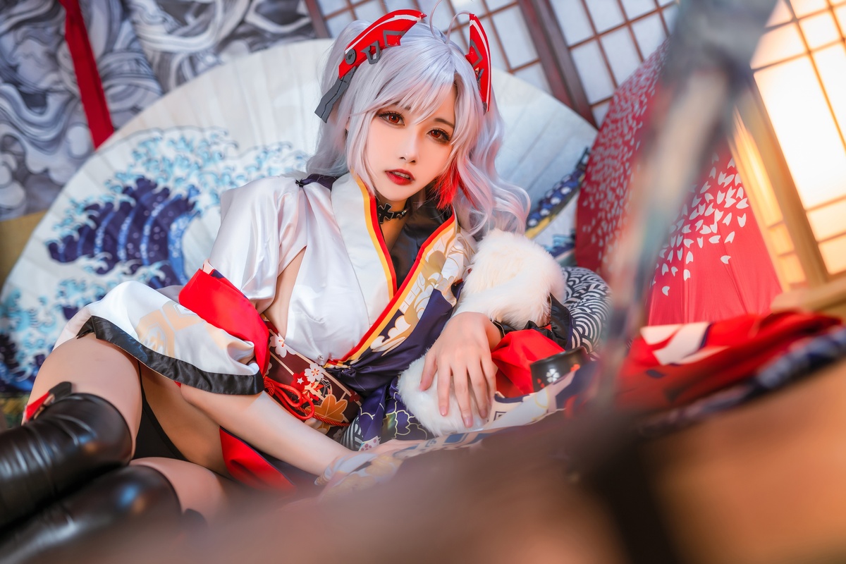 「微博红人」Momoko葵葵 – NO.19 欧根亲王 COS本子-和服-COS世界