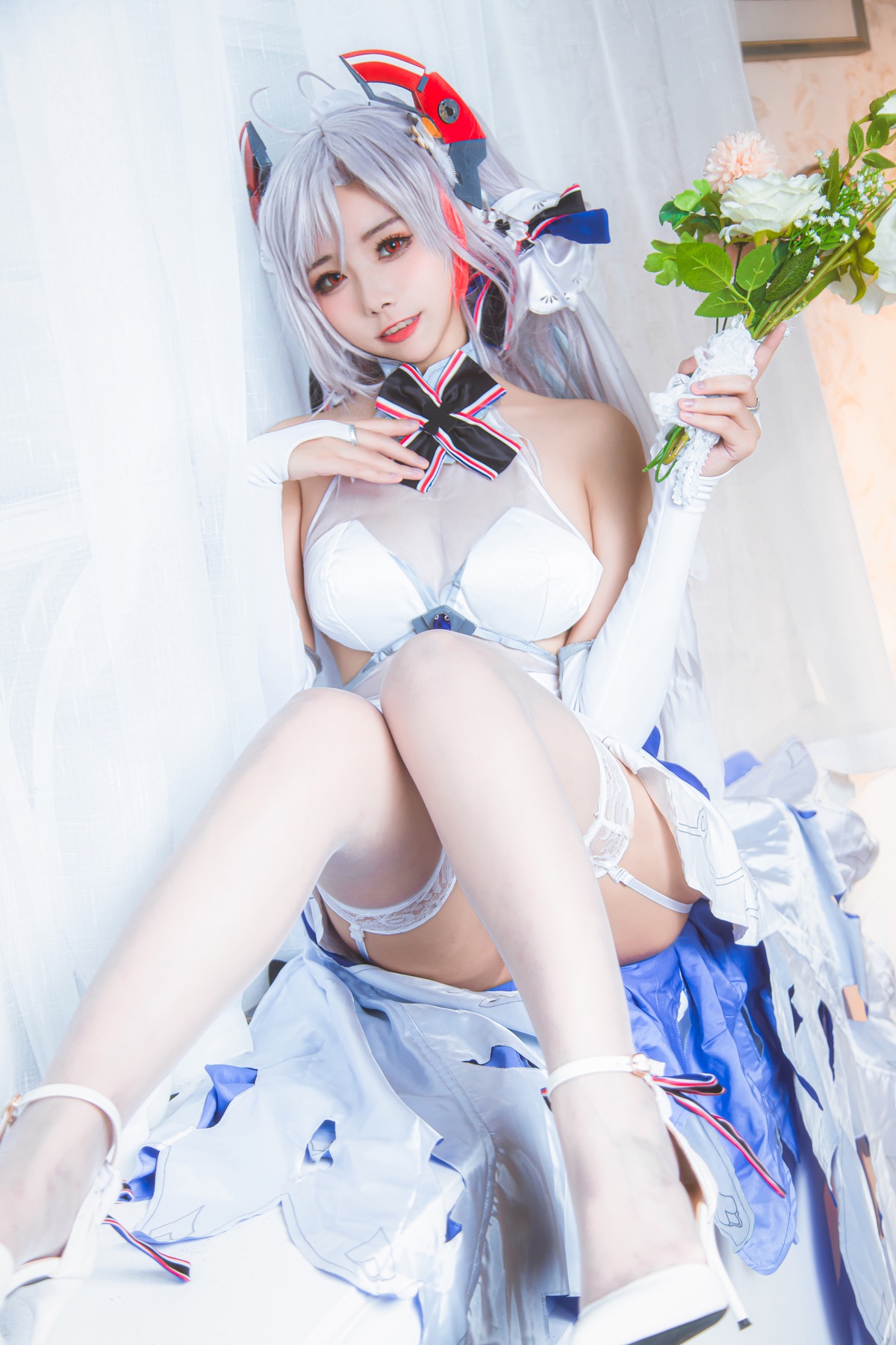 「微博红人」Momoko葵葵 – NO.19 欧根亲王 COS本子-花嫁-COS世界