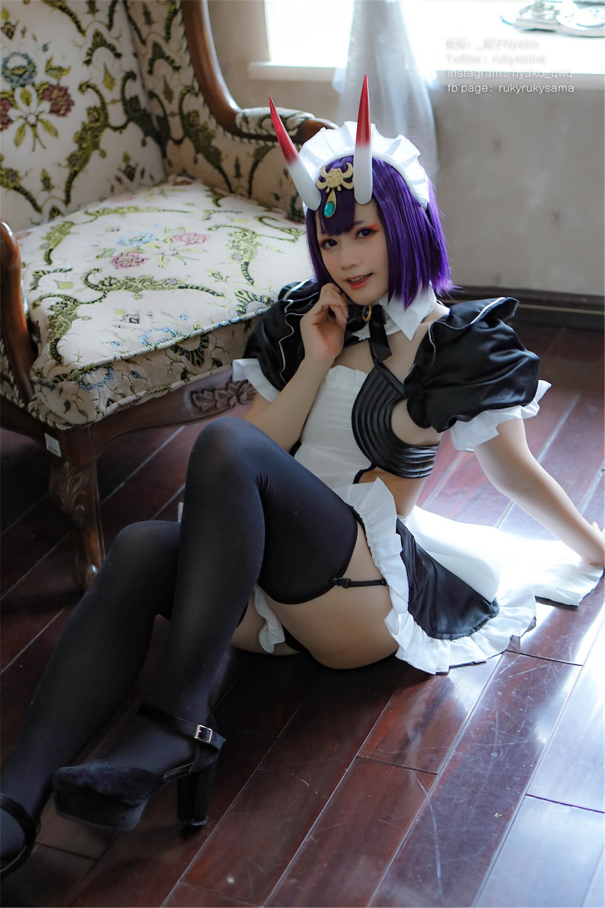 图片[2]-微博Coser@Nyako喵子 酒吞童子女仆-COS世界