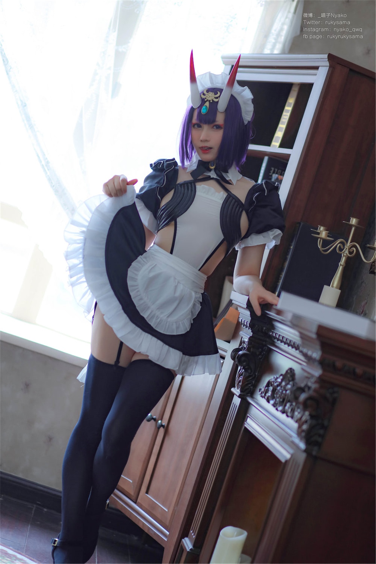 微博Coser@Nyako喵子 酒吞童子女仆-COS世界