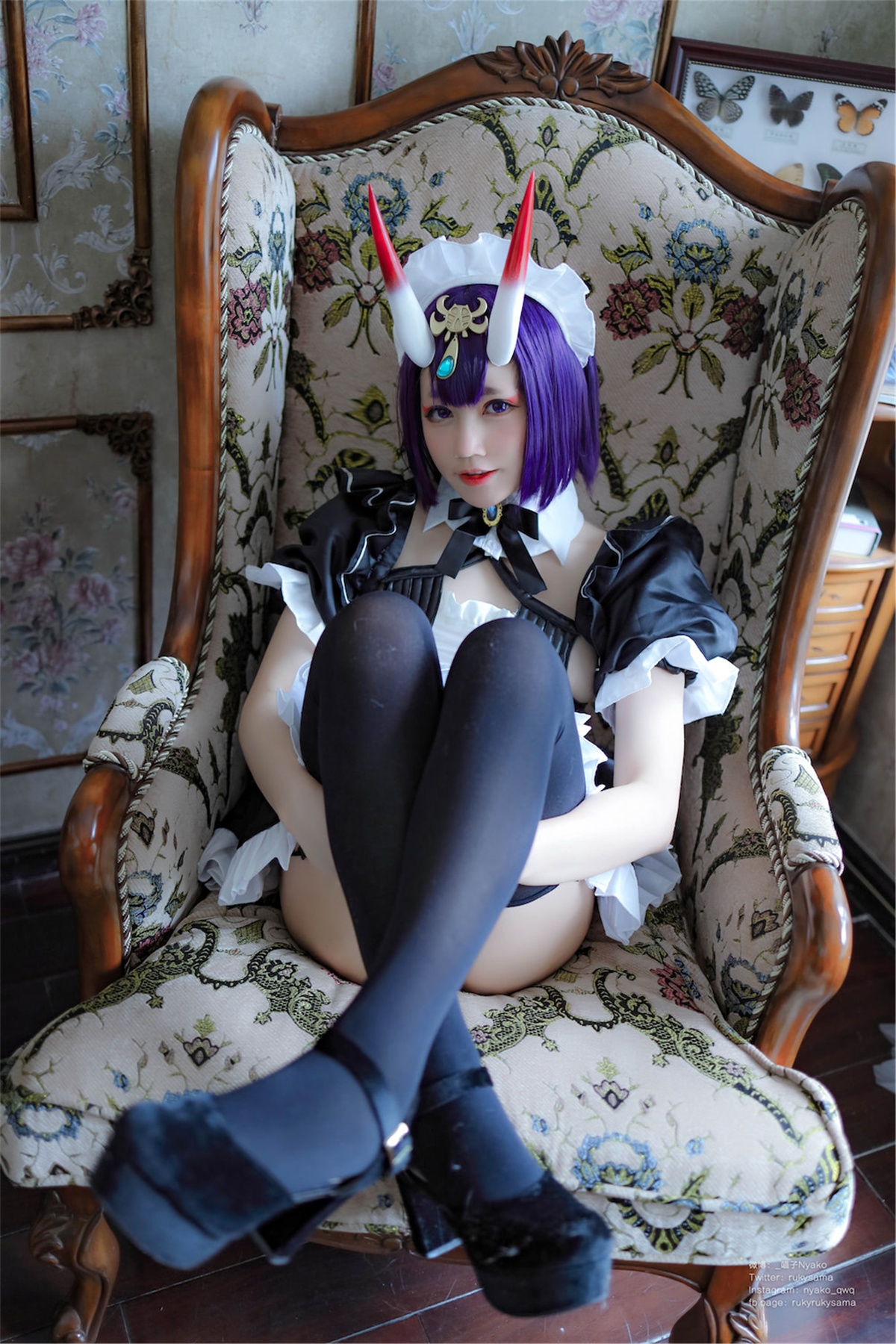 图片[3]-微博Coser@Nyako喵子 酒吞童子女仆-COS世界