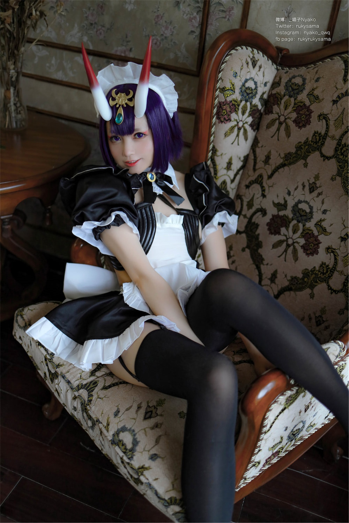 图片[4]-微博Coser@Nyako喵子 酒吞童子女仆-COS世界