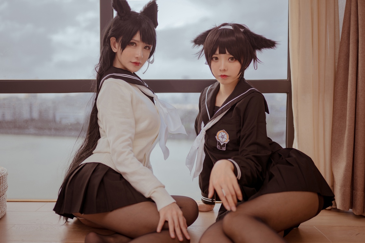 图片[3]-微博Coser@前羽_rr – NO.05 小野妹子w&前羽 校服-COS世界