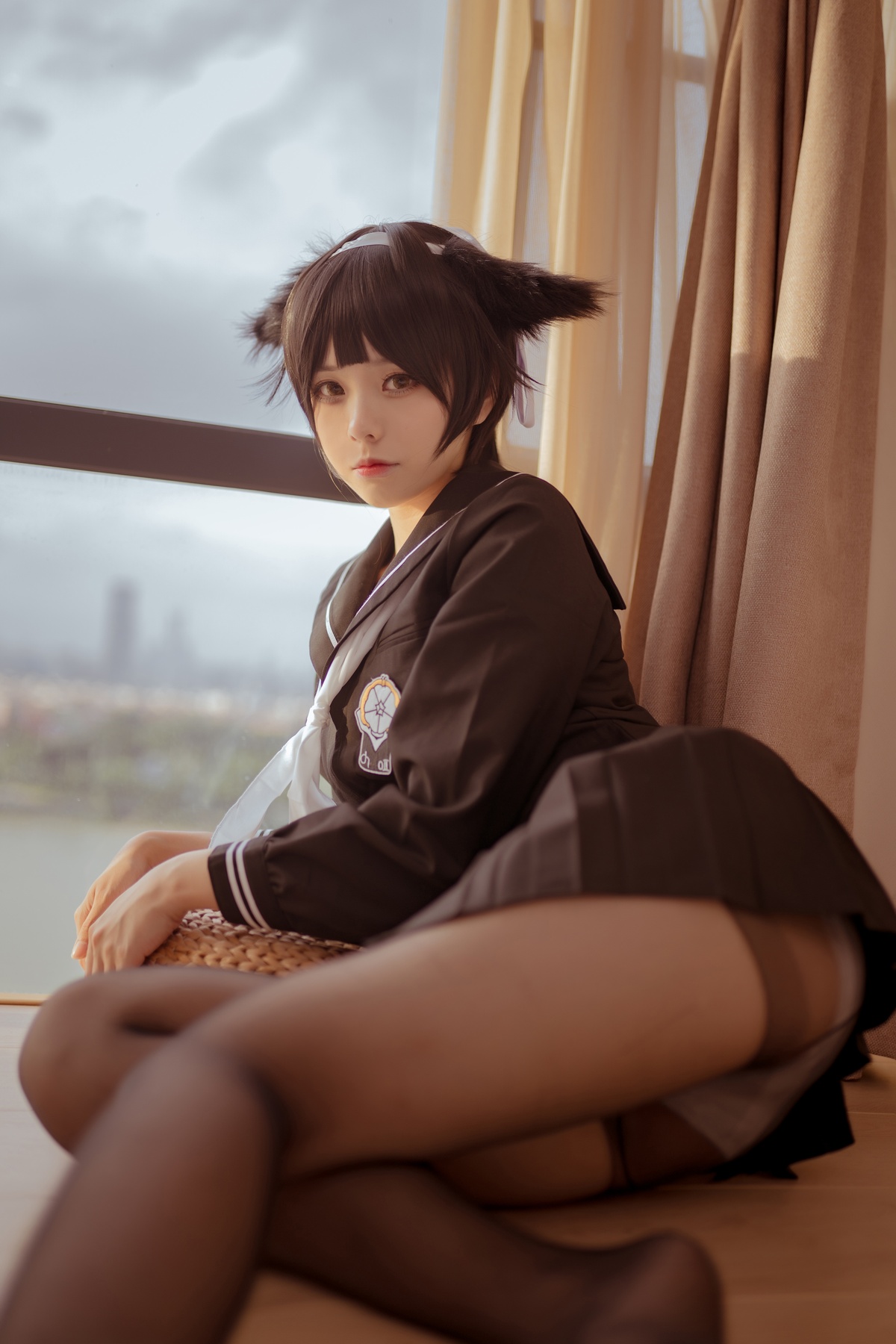微博Coser@前羽_rr – NO.05 小野妹子w&前羽 校服-COS世界