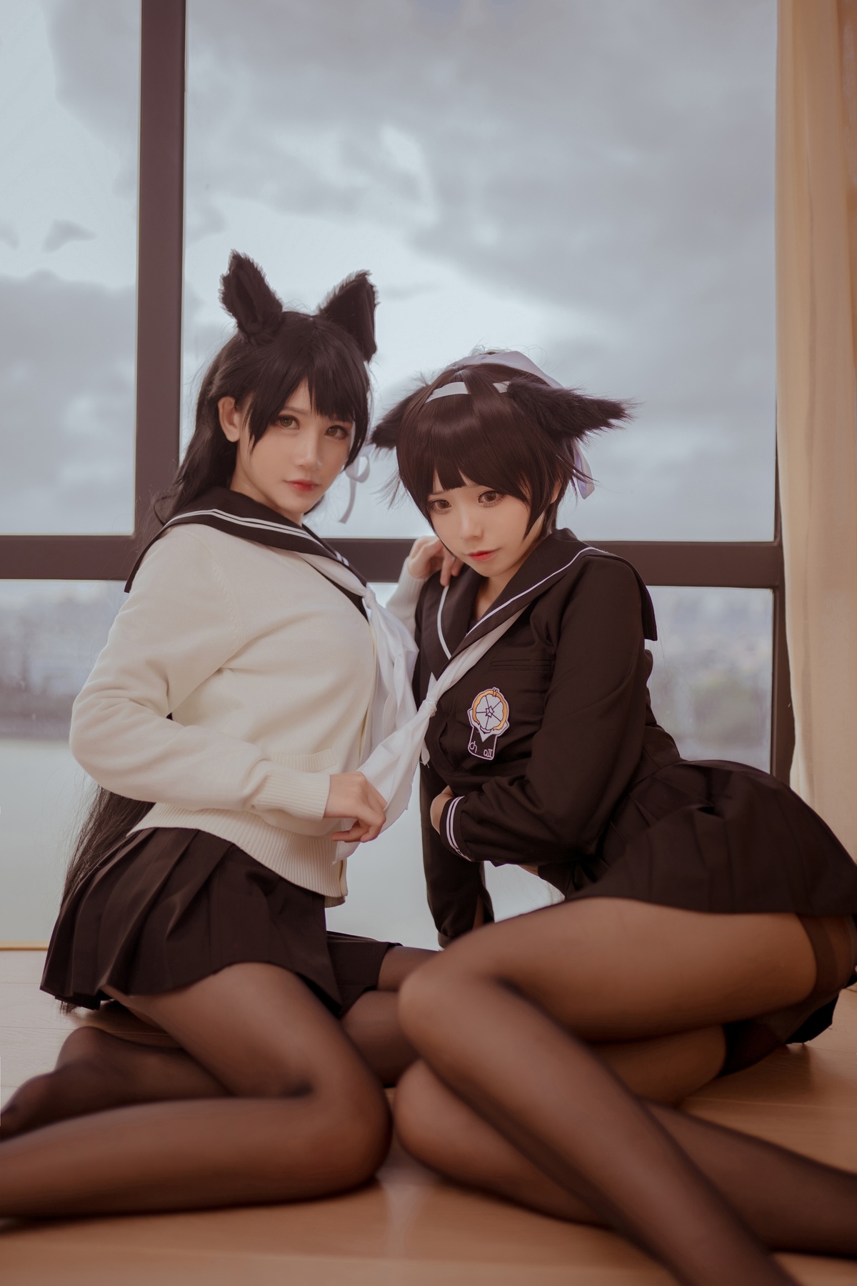 图片[4]-微博Coser@前羽_rr – NO.05 小野妹子w&前羽 校服-COS世界