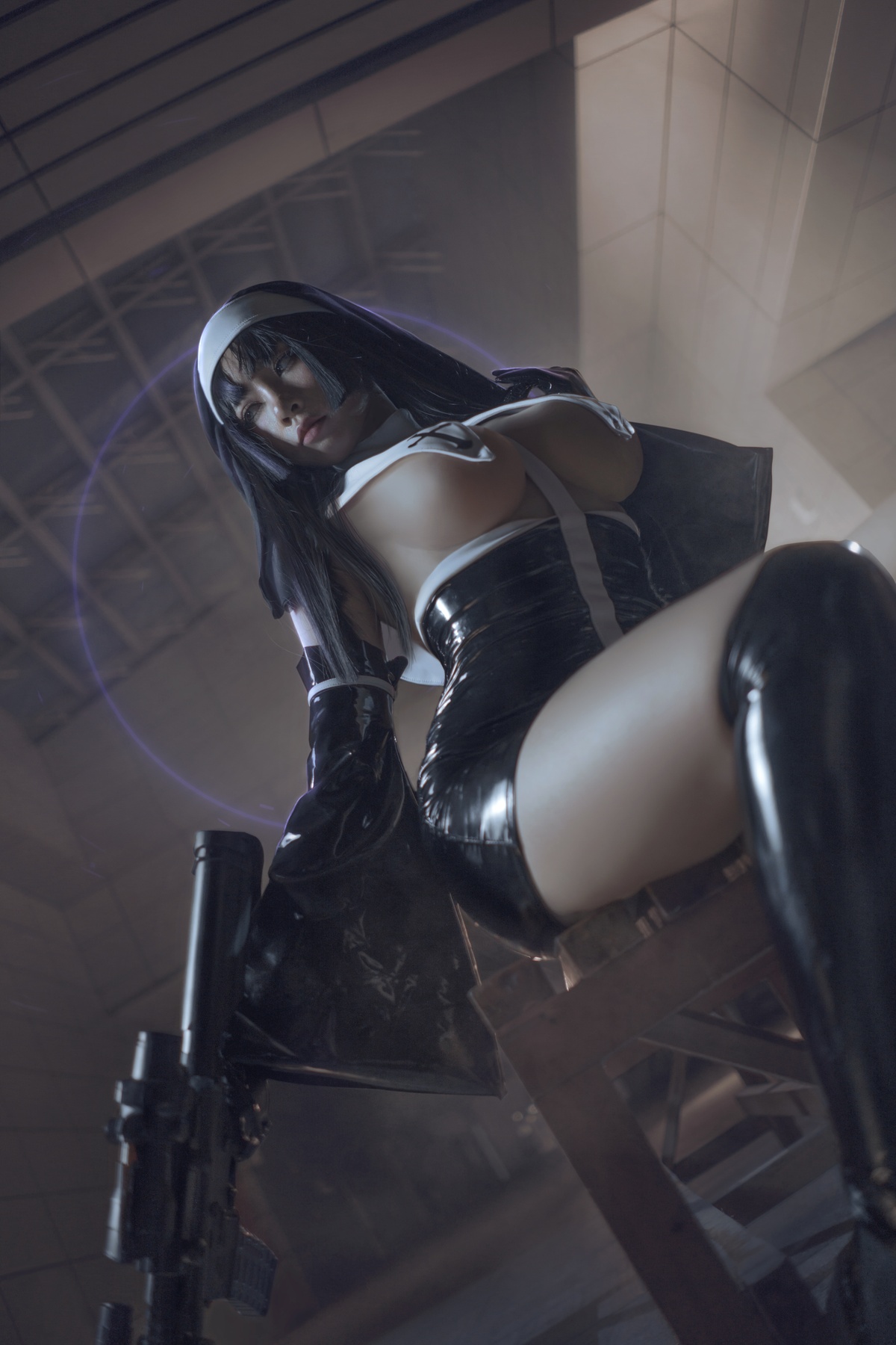 图片[2]-微博Coser@uki雨季 – NO.03 修女黑胶衣-COS世界